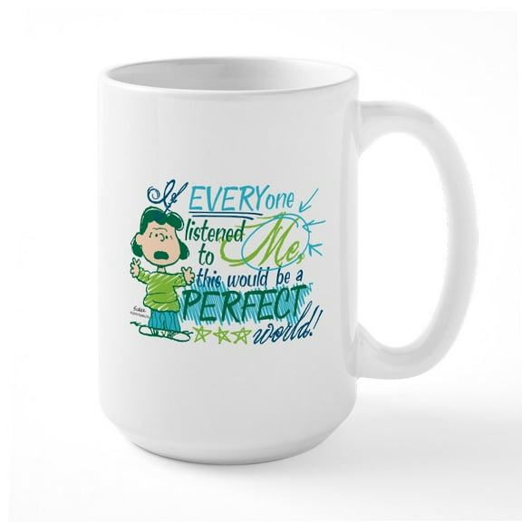 CafePress - Lucys Perfect World Mugs - 15 oz Ceramic Large White Novelty Mug