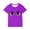 Purple, variant on Boys Lovely Expression Print Short Sleeve T-Shirt Solid Color, Loose Comfortable Graphic Tee for Summer, for 3-10 Years