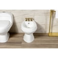 thumbnail image 4 of Kingston Brass KB327BX Metropolitan Three-Handle Bidet Faucet with Brass Pop-Up, Brushed Brass, 4 of 6