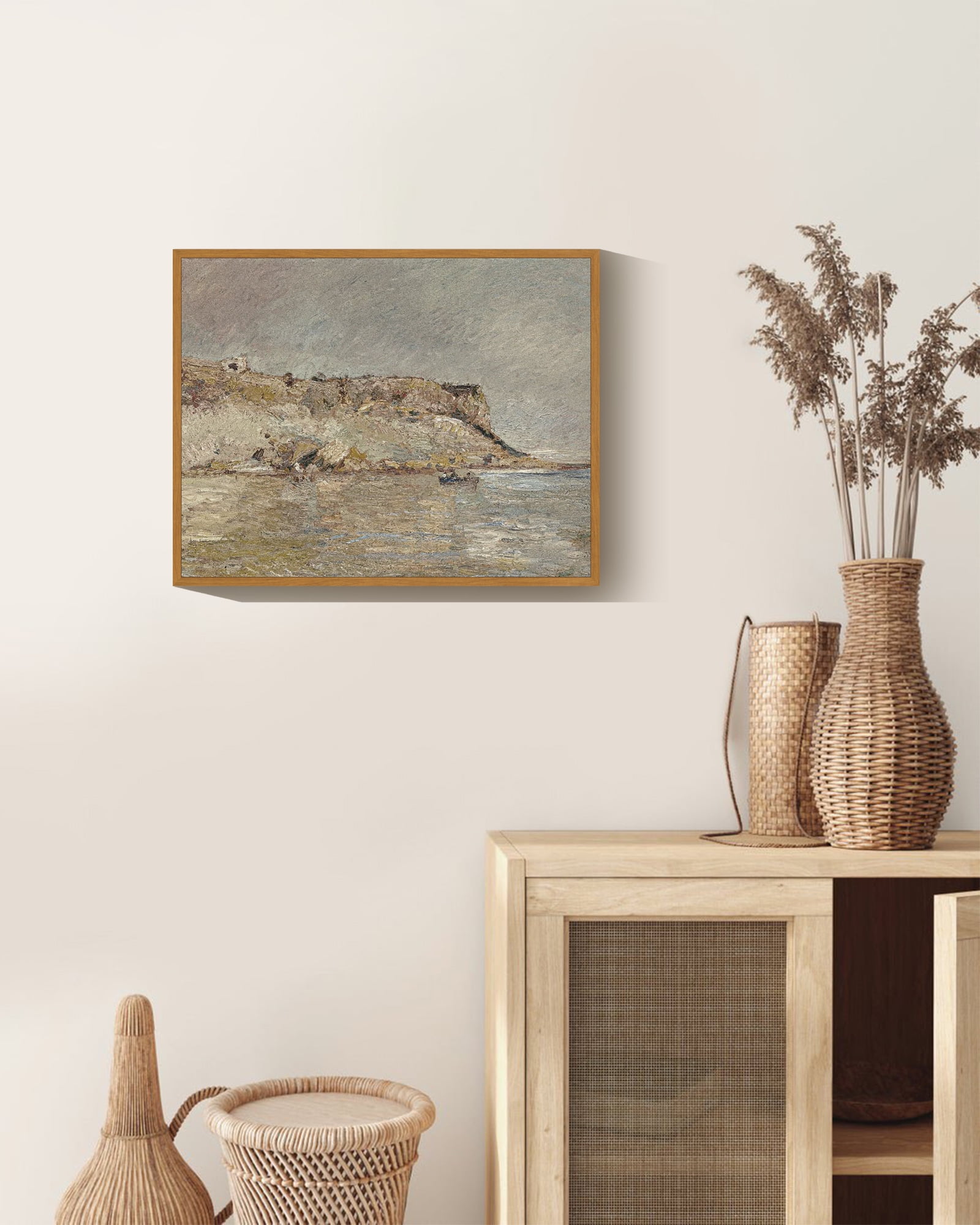 Drsoum Coastal Canvas Wall Art 11x14in Nature Framed Vintage Landscape Seascape Classic Prints Kitchen Bathroom Office Decor