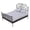 Black, variant on 1/12 Scale Miniature Double Bed Bed with Detachable Bedding Dollhouses Model Scene Props Craft Project Decoration