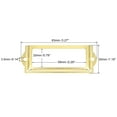 thumbnail image 2 of Unique Bargains 83x30mm Drawer Tag Label Metal Label Holder File Tag Frames Gold Tone 10 Pack, 2 of 6