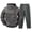 BUV47-Dark Gray, variant on Mens Sweatsuit Camo Tracksuit Camouflage Long Sleeve Drawstring Hoodies And Sweatpant Set With Pocket 2 Piece Outfits Blue M