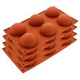 thumbnail image 1 of Molde de silicona semiesfera de 6 cavidades, molde para hornear para hacer chocolate, pastel, gelatina, moldes de silicona antiadherentes para fondant para hornear pasteles, chocolate (4 piezas) brillar Juguete, 1 of 5