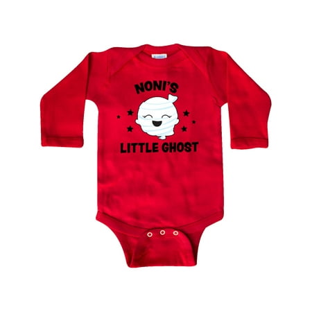 

Inktastic Cute Noni s Little Ghost with Stars Gift Baby Girl Long Sleeve Bodysuit