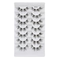 thumbnail image 4 of 7 Pairs False Eyelashes, Half-Length Cross Design, Eye-End Lengthening, Natural & Dense Nude Makeup Cat Eye Lashes for Festivals, concerts or parties, 4 of 5