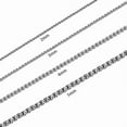 thumbnail image 4 of Stainless Steel Chain Necklace 16-36" Smooth Box Rope Silver 2/3/4/5/6/7Mm N69, 4 of 7