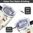 thumbnail image 5 of Cherry Fruits 40 OZ Tumbler Cup with Lid and Straw for Water Iced Tea Coffee Smoothie and More, 5 of 7