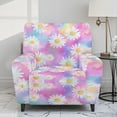 thumbnail image 2 of Kuiaobaty Tie Dye Daisy Pattern Reclining Sofa Slipcover Breathable Recliner Chair Cover with Elastic Bottom Washable Reclining Slipcover Durable Recliner Couch Cover for Living Room, 2 of 8