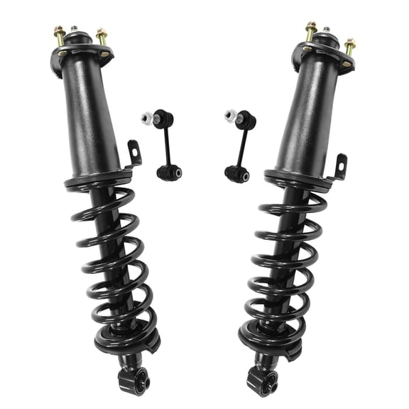 Detroit Axle - RWD Rear Struts Sway Bars for 2006-2013 Lexus IS250 IS350 [Sedan] 2 Struts with Coil Spring 2 Sway Bar End Links Suspension Kit Replacement