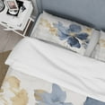 thumbnail image 4 of DESIGN ART Designart "Blue White Hibiscus Tropical Harmony Flowers I" Blue Traditional - Bedding Cover Set With Shams King, 4 of 6