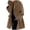 Khaki, variant on Unir Women Wide Lapel Open Front Wool Blend Mid Length Coat Reinforced Stitching Long Sleeve Loose Warm Winter Casual Outer Coat With Pockets 1pc S-XXL True To Size