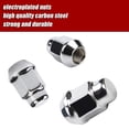 thumbnail image 2 of 12x1.5 Wheel Lug Nuts, 20PCS Chrome 12mmx1.5 Closed End Bulge Acorn Lug Nut, Cone Seat, 19mm Hex Aftermarket Wheels, 2 of 7