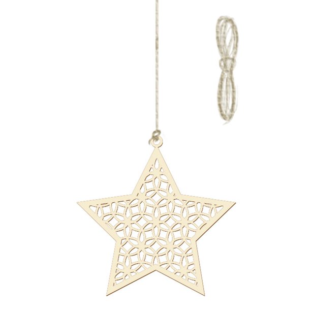 Style 3 Colgante de madera Eid, Luna hueca, estrella, Castillo, artesanía de madera, adorno artístico para decoración de fiesta de Ramadán musulmán Mubarak