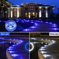 thumbnail image 4 of Quntis 4 Pack Solar Deck Lights Outdoor, Blue+White Solar Powered Driveway Lights, IP68 Waterproof Solar Dock Lights Warning Step Lights, Sidewalk Marker Lights for Path Stair Dock Garage, 4 of 9