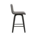 thumbnail image 3 of Leatherette Counter Height Bar Stool with Horizontal Stitching, Gray- Saltoro Sherpi, 3 of 5