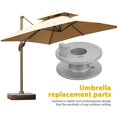 thumbnail image 3 of HLONK Patio Umbrella Replacement Pole Silver PP 1Pcs 1.8In, 3 of 8