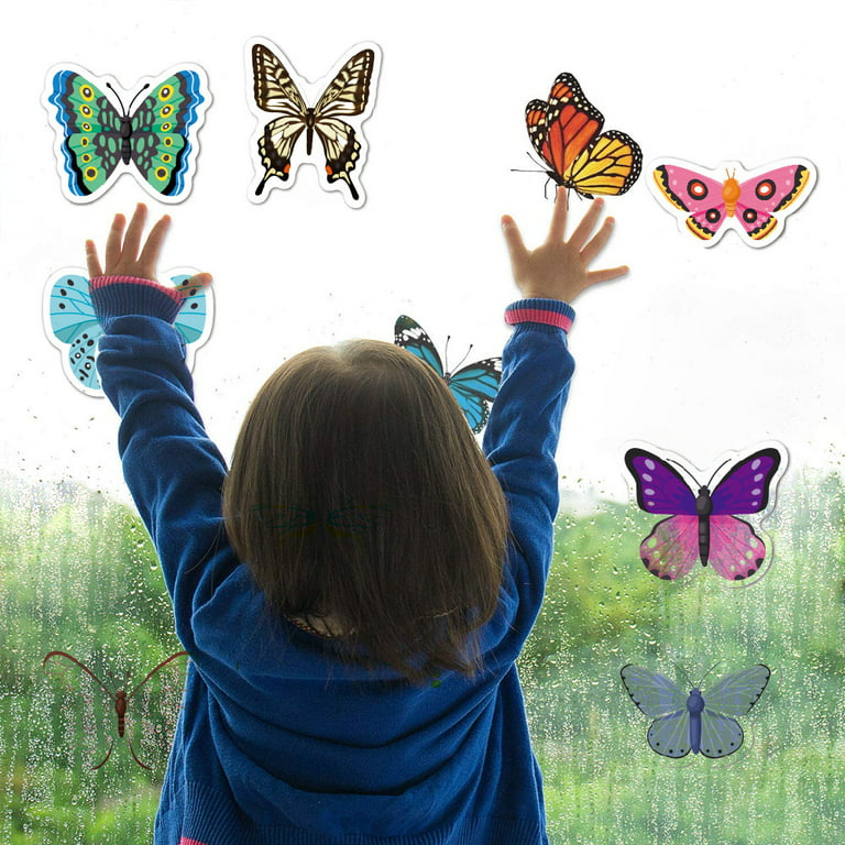 Small Butterfly Stickers, 50 Sheets Romantic Easy Self-Adhesive Note Paper  Stickers with Multi Color Butterflies Decals for Kids Scarpbooking Crafts  Letters Notebook 