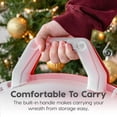 thumbnail image 6 of IRIS USA 24" Wreath Storage Container With Latches and Handle, 2 Pack, For Holiday Garland/Wreath, Holiday Decorations, and Heavy Duty, Portable, High Protection, and Space Saving Storage, Clear/Red, 6 of 8