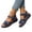 04-Navy, variant on Women's Vintage Floral Wedge Platform Sandals, Adjustable Buckle Ankle Strap Open Toe Casual Summer Sandals, Wide & Plus Sizes Offered 03-Brown 42