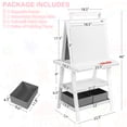 thumbnail image 6 of LINLUX 3 in 1 Kids Art Easel Drawing Board Double-Sided Whiteboard Chalkboard, White, 6 of 10