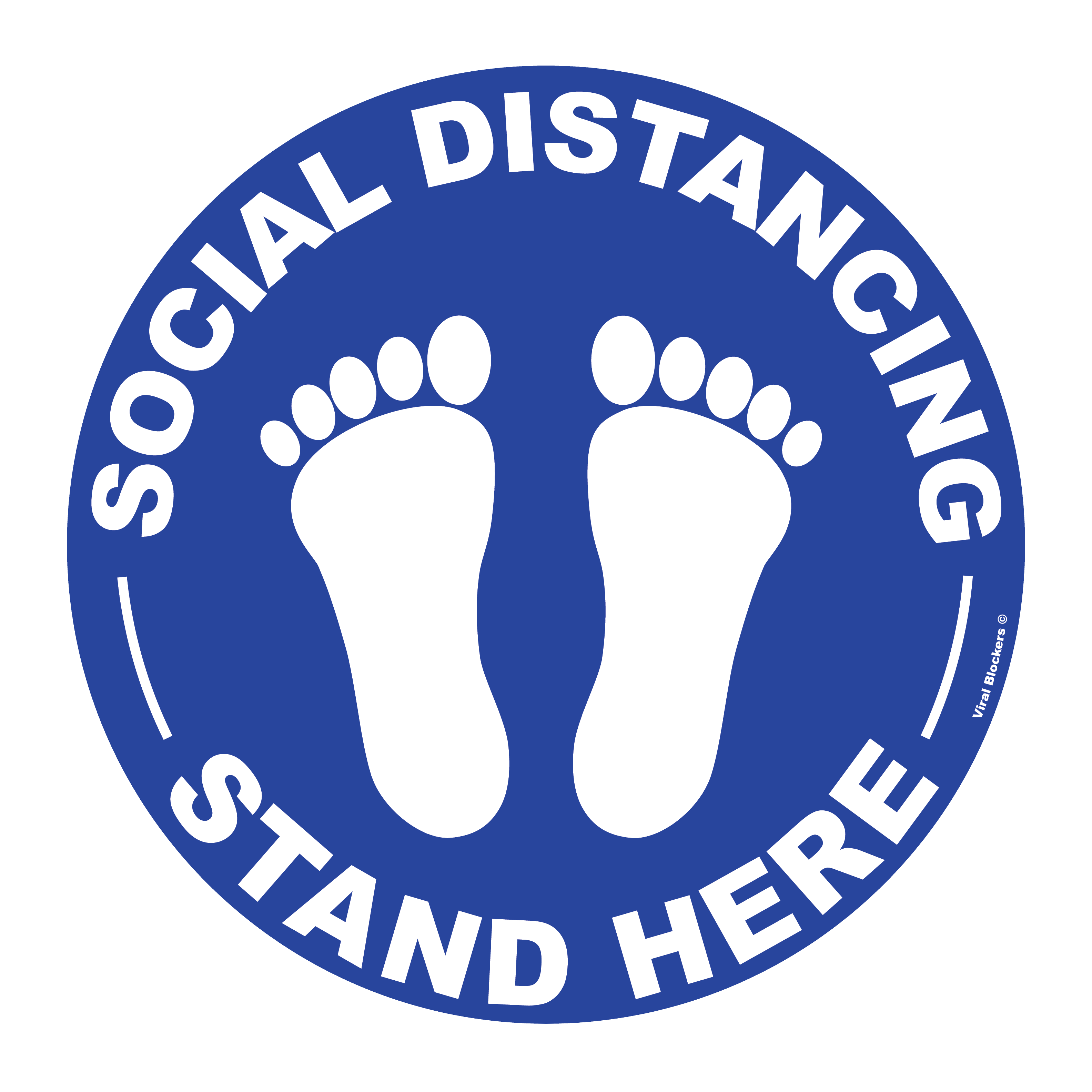 10 pk Social Distancing Floor Decals for carpet and tile Stand Here