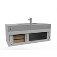 thumbnail image 4 of Amazon 48" Gray Wood Floating Vanity with Gray Top and Chrome Trim, 4 of 8