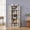 White OAK, variant on 5-Tier Open Bookshelf, Oval Wooden MDF Grid Bookcase - Freestanding Display Rack