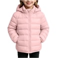 thumbnail image 2 of Mifsaly Girls and Toddlers Warm Puffer Jackets Detachable Hood Zip Up Quilted Coat Fall Winter Daily Outdoor Play Back to School Padded Jacket, 2 of 7
