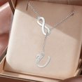 thumbnail image 2 of SIfdSeng Collier Initiale en Argent à Pompon en Forme de 8 pour Femmes Colliers en Argent pour Femmes A Z 26 Colliers Initiales Alphabet pour Adolescentes Bijoux, 2 of 3