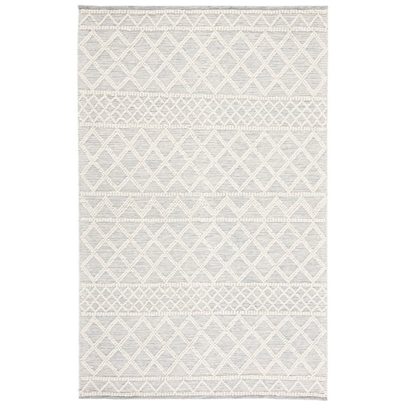 SAFAVIEH Natura Floella Geometric Area Rug, Ivory/Blue, 5' x 8'