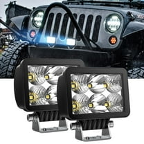 Nilight Led Pod Lights 2Pcs 3.3inch 6Led Spot Flood Combo Beam Square Driving Work Lights Built-in EMC Offroad Lights Side Light Ditch Lights for Tractor Truck Motorcycle Boat ATV
