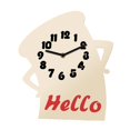 thumbnail image 3 of Reloj mesa sencillo, creativo, con base estable y silencioso, acrílico, ideal para la cocina, el dormitorio, el escritorio, la oficina o la sala Beige, 3 of 8