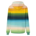 thumbnail image 5 of Craaazy Women's Loose Long Sleeved Oversized Striped Printed Hooded Tops with Pockets Gifts, 5 of 6