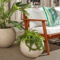 thumbnail image 2 of Safavieh 15.7" x 15.7" x 12.7" Round Beige Concrete Ficonstone Planter, 2 of 7
