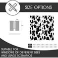 thumbnail image 5 of Cow Print Window Curtain Black White Western Country Farmhouse Kids Nursery Teen Girl Rustic Abstract Cute Animal 42" W x 63" L Curtains Set for Bedroom Living Room 2 Panels Rod Pocket Drapes, 5 of 6