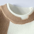thumbnail image 3 of Alkepwun Men's Round Neck Patchwork Stretch knitted Sweater Pullover Long Sleeve Color Blocked Sweater Coat, 3 of 6