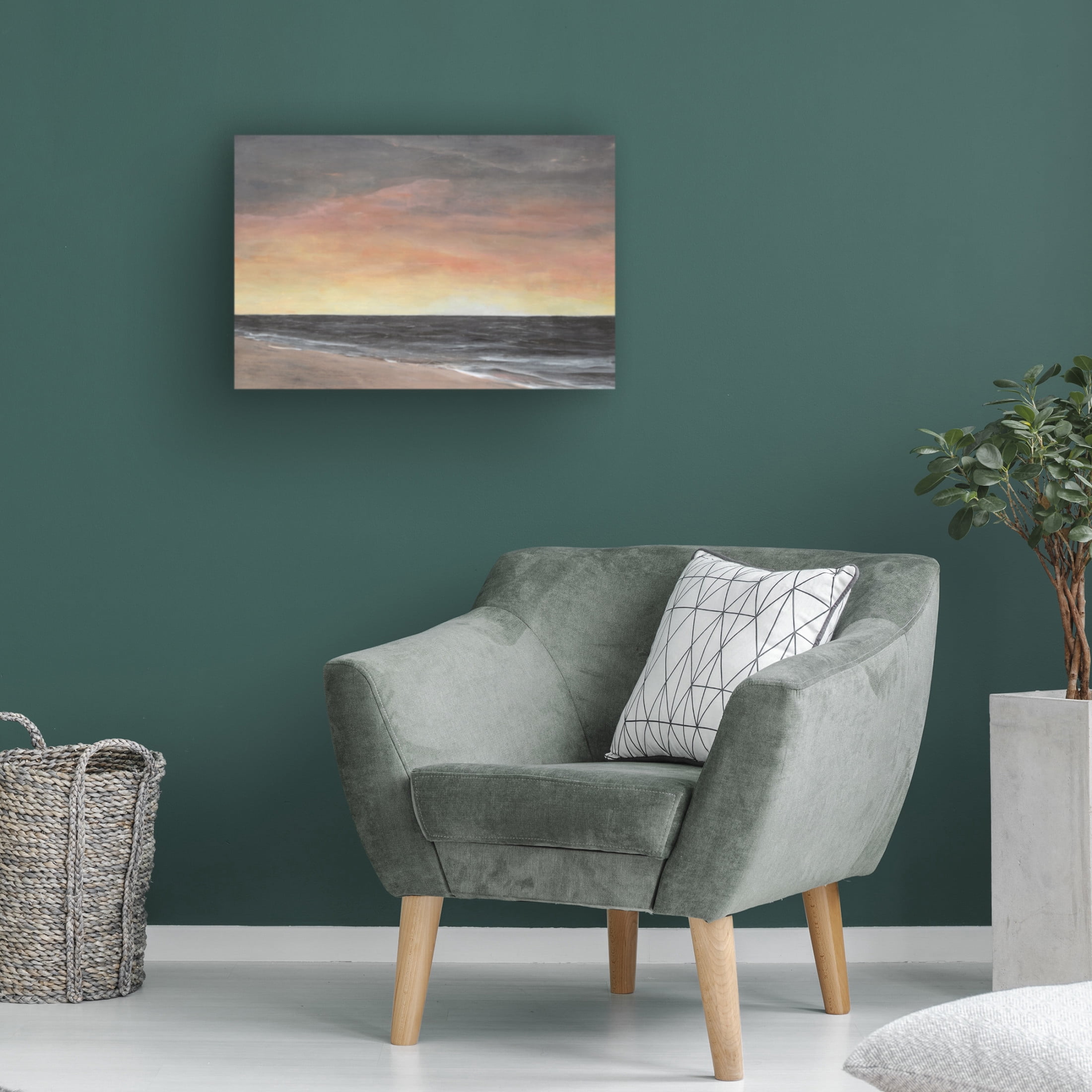 Trademark Fine Art Michael Willett  Sunset Beach II Canvas Wall Art