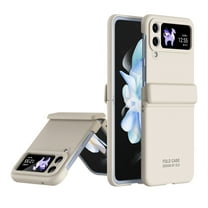 ELEHOLD for Samsung Galaxy Z Flip 3 Case with Hinge Protection Hard PC Shockproof Slim Phone Case Anti-Scratch Cover Support Wireless Charging for Samsung Galaxy Z Flip 3 5G, White