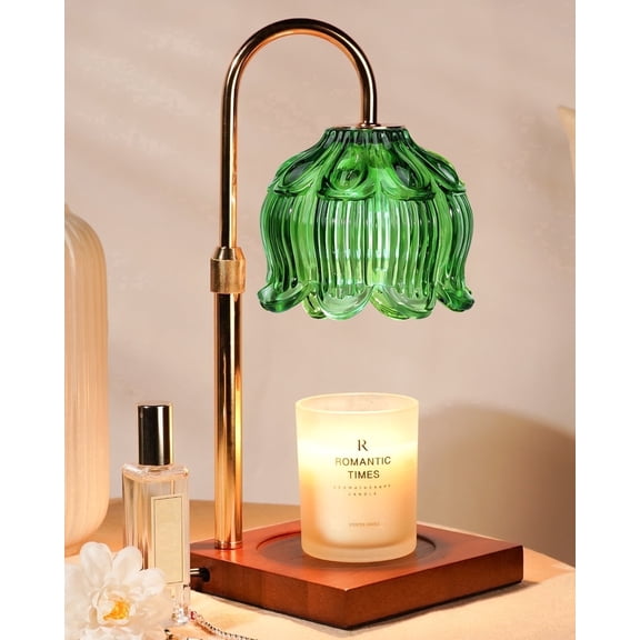 Funistree Candle Warmer Lamp with Timer and Dimmer, Height Adjustable Flower Wax Warmer, Gifts for Women Mom Birthday, House Warming Lotus Candle Melting Light for Jar Candles Home Decor