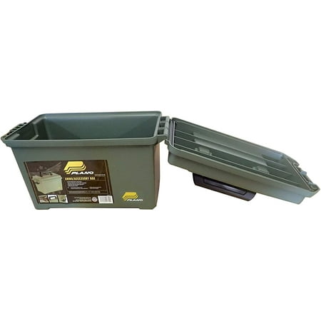 Plano Deep Ammunition Case Storage Box 11.25in L x 5.5in W x 7in H holds all types of Ammunition OD Green