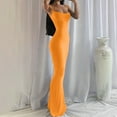 thumbnail image 3 of DPTALR George Women's Spaghetti Strap Dress, Bodycon, Backless, Maxi,#Yellow,Size XL, 3 of 6