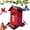 Red, variant on 5.5lbs Squirrel Proof Bird Feeder, Red Metal Bird Seed Feeder for Outdoors Hanging Chew-Proof, Large Seed Capacity for Cardinal, Wild Bird, Finch, Sparrow, Blue Jay, Swallow, Parrot
