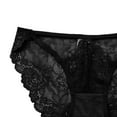 thumbnail image 2 of Gibobby Ropa interior para mujer de encaje Encaje transpirable de encaje sexy para mujer Ahueca hacia fuera y las nalgas Bragas breves puras(Negro,Talla única), 2 of 4