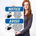 thumbnail image 2 of Employees Hand Washing Sign, Bilingual Spanish English,, 2 of 8