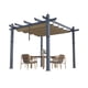 thumbnail image 3 of Historyli Pérgola retráctil de aluminio de 10 x 10 pies con toldo ajustable para sombrilla, cenador de patio moderno, gris caqui, 3 of 6