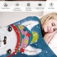 thumbnail image 6 of Christmas Funny Alpaca Blanket Cute Alpaca Gifts for Kids Girls Boys Alpaca Throw Blanket Warm Soft Comfort Flannel Blanket for Couch Sofa Bed 50"x60", 6 of 6