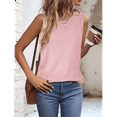 thumbnail image 5 of Women'S Summer Casual Crewneck Cap Sleeve Shirts Pink XL, 5 of 6