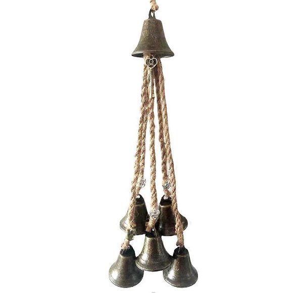 Christmas Witch Bell Metal Wind Chime Wind Chimes Hanging Ornaments, Protection Bell