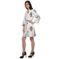 thumbnail image 3 of Moomaya Short Robe For Women Plus Size Printed Cotton Robe Lightweight Nightwear, 3 of 5